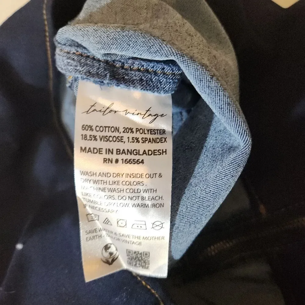 Tailor Vintage Women's Dark Blue Push Up Jeggings Size‎ 13